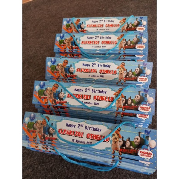 

paket isi 40 biji TAS LABEL SNACK ULANG TAHUN