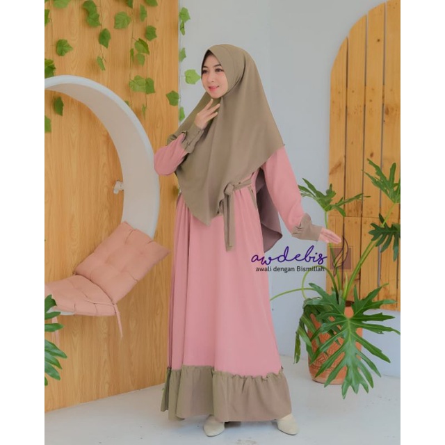 GAMIS SET SYAR'I KALILA ORIGINAL AWDEBIS/ GAMIS REMAJA/ GAMIS KEKINIAN