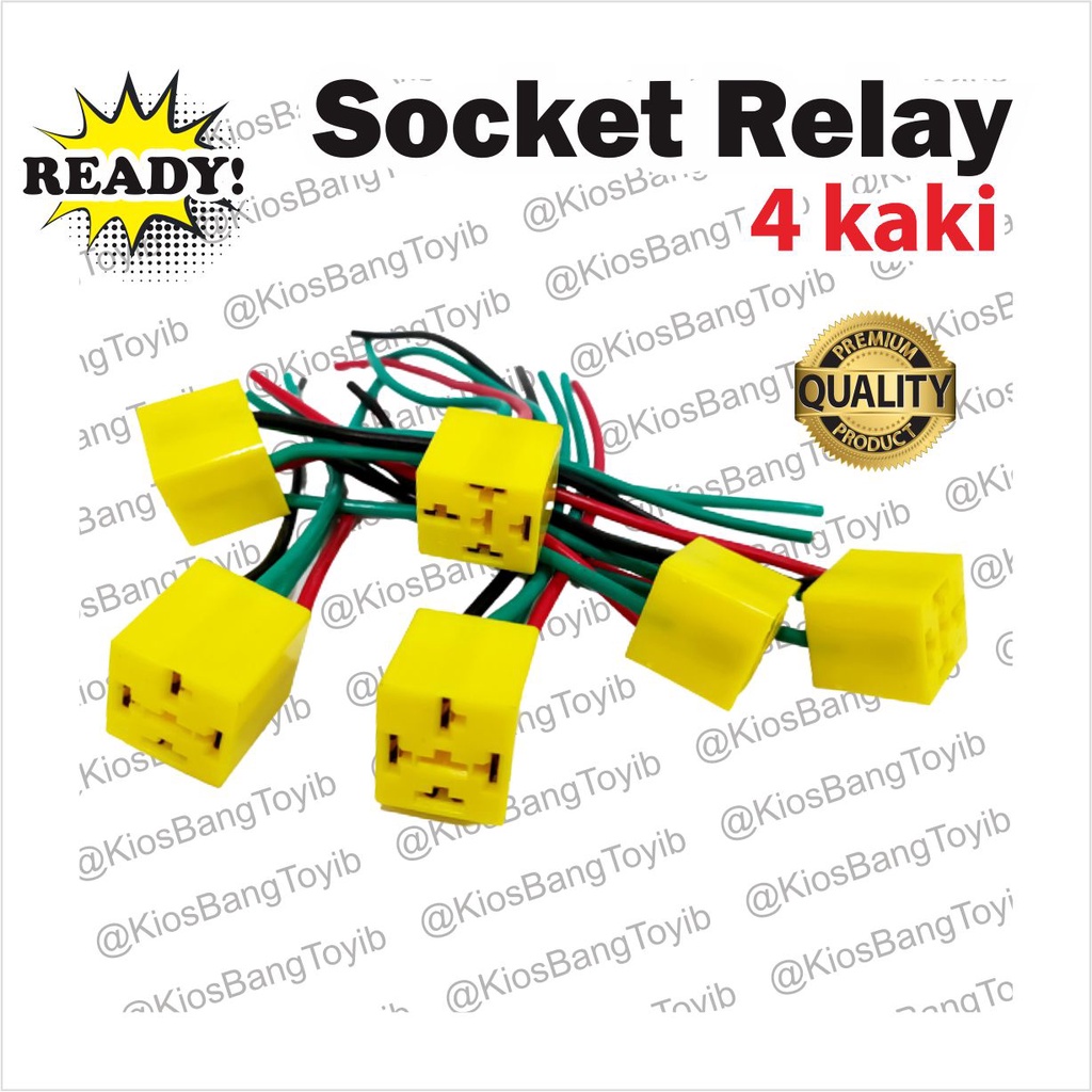 Socket Soket Rumah Cable Relay Klakson Lampu 4 Kaki 5 Kaki