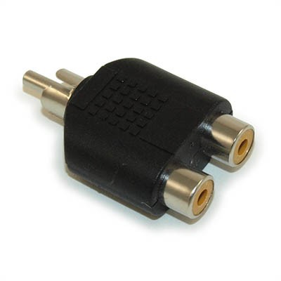 RCA Video Audio Splitter Adapter (RCA 1 Male to 2 RCA Female)