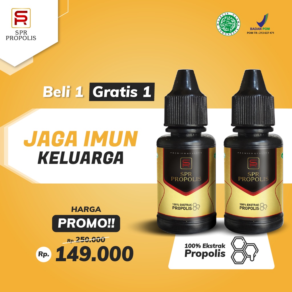 Beli 1 Gratis 1 SPR Propolis Original Obat Sakit Kepala dan Migrain Ampuh Obat Herbal Tetes BPOM