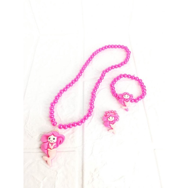 CPM02 Kalung Gelang Cincin Plastik Mix Mermaid