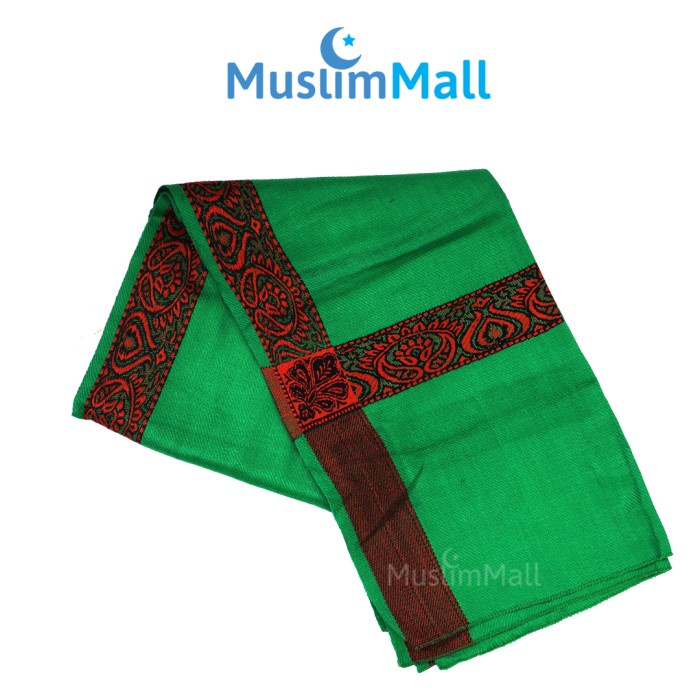 Sorban Sorban Habaib Hijau Panjang Kashmiri Motif Coklat Original India - Hijau(T5N3) Sorban Palesti