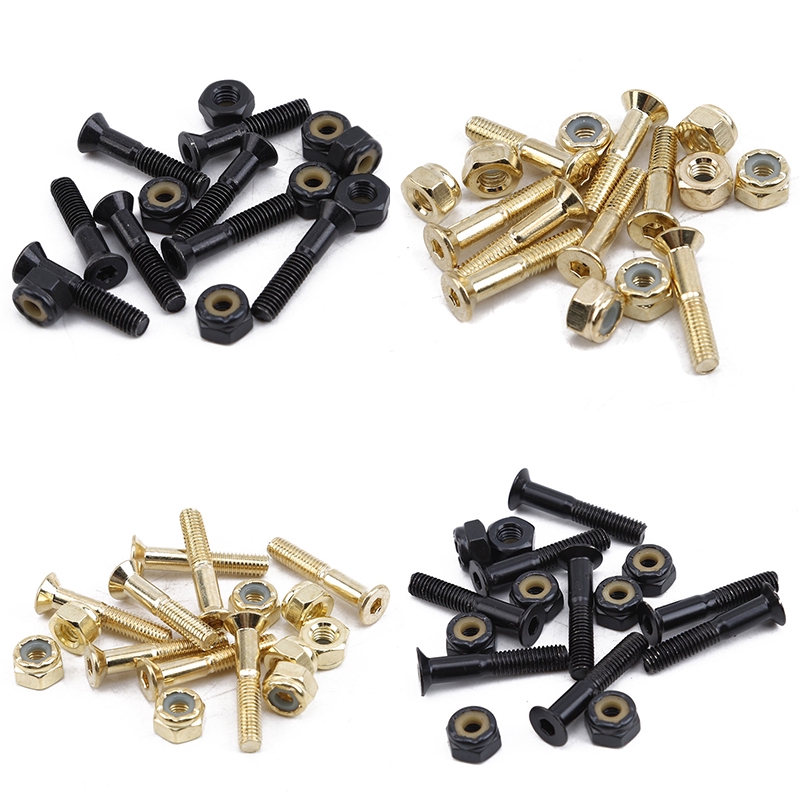 8pcs / Set Baut Sekrup Bahan Metal Untuk Skateboard