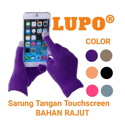 Sarung Tangan Rajut Touch Screen LUPO PILIH WARNA