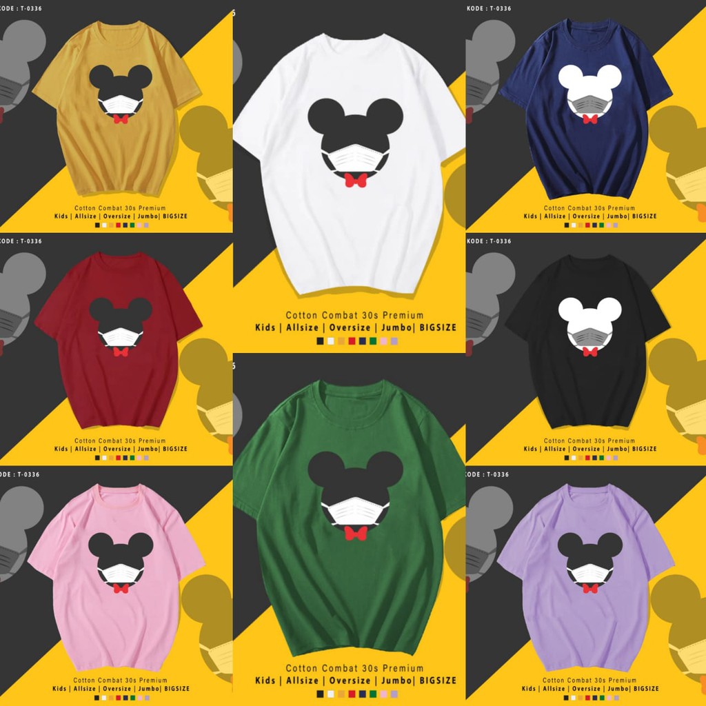 MASKER MICKEY / TERMURAH / PREMIUM BAJU KAOS  / T-SHIRT / KATUN LENGAN PENDEK / TUMBLR TEE