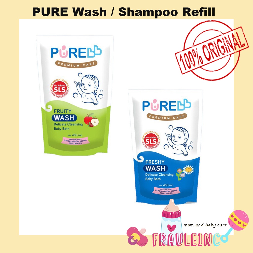 *FRAULEINCO* Pure BB [Refill] Wash | Pure BB Shampoo - 450mL / Sampo sabun kemasan isi ulang