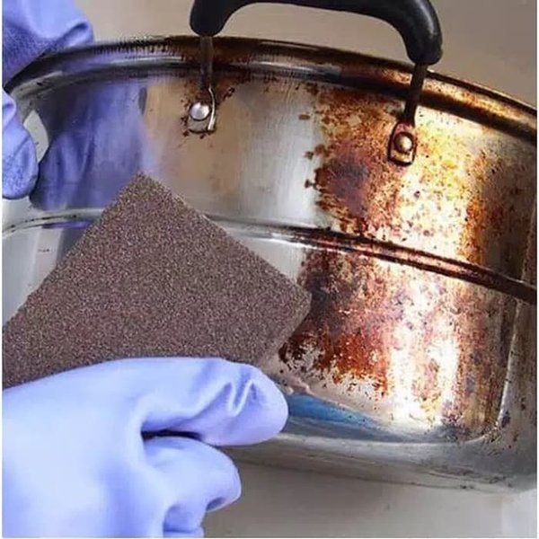 (VCM) SPONS nano PEMBERSIH KERAK KARAT PANCI WAJAN MAGIC SPONGE penghilang anti besar rust cleaner noda besi emery busa diamond