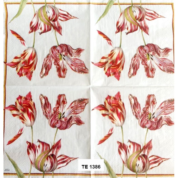 Tisu Napkin Kerajinan Decoupage Eropa 33X33 CM TE 1386 TTS