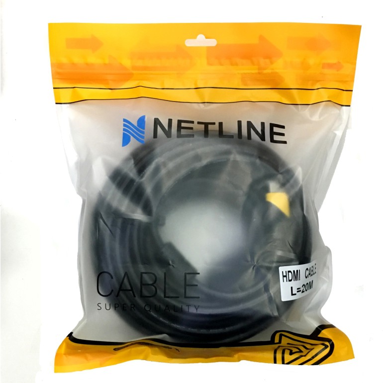 Kabel HDMI 20M NETLINE Gold Plated-HDMI 20 Meter