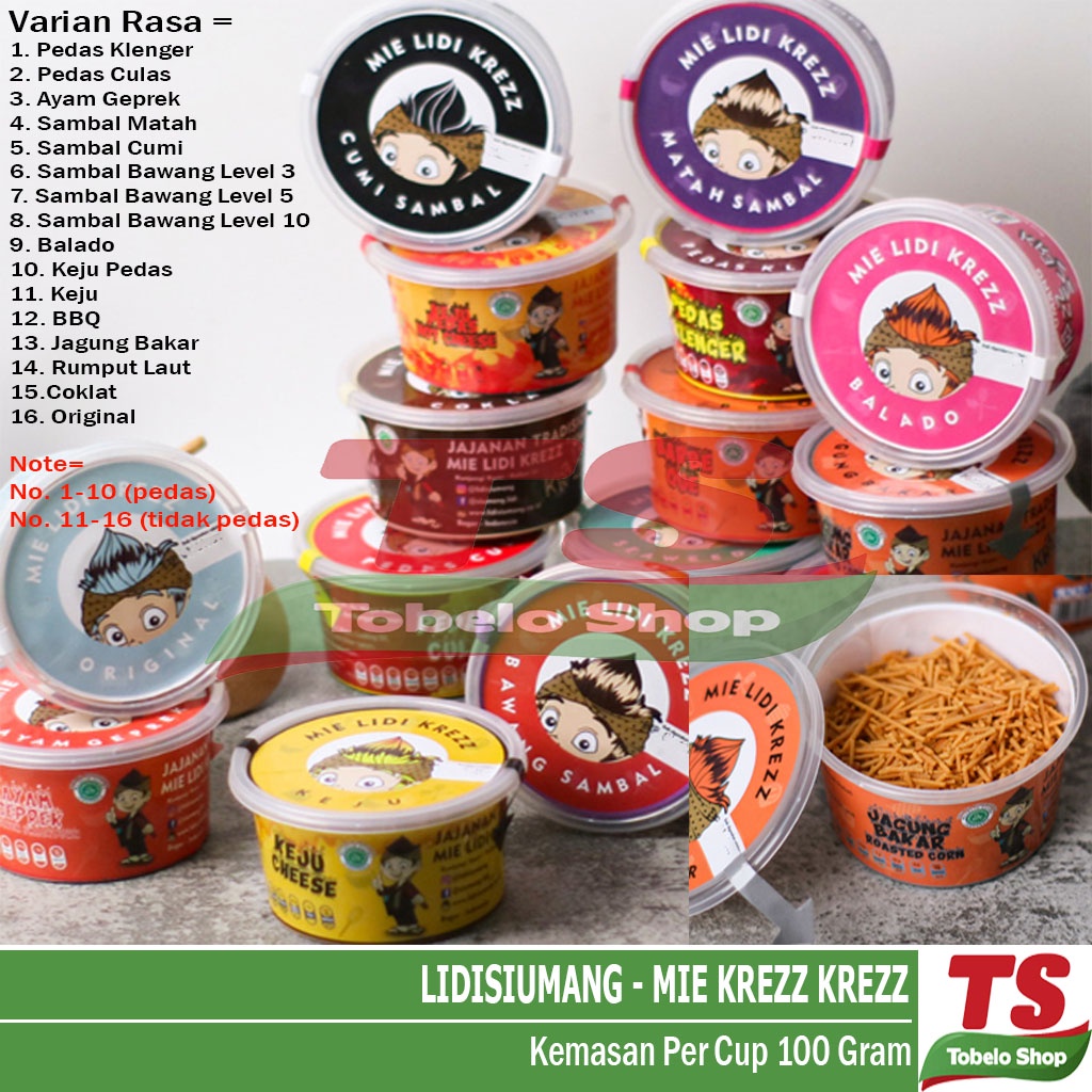 

SI UMANG MIE KREZZ KREZZ 100G / LIDISIUMANG MIE KREZ KREZ 100G / MIE LIDI SI UMANG KREZ KREZ 100G