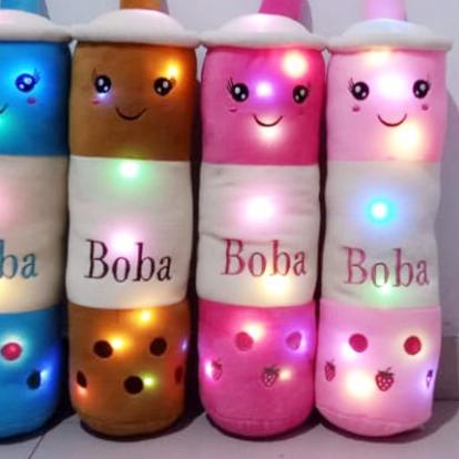 Boba Guling Led 60 cm Boneka Guling Boba LED 60 cm Nyala Kedip Lucu Guling Boba LED Viral