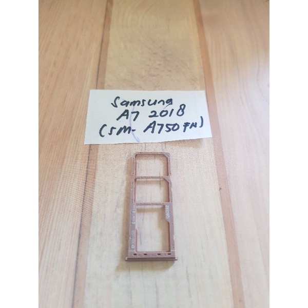 sim tray slot tempat kartu sim card Hp samsung A7 2018 sparepart Ori copotan