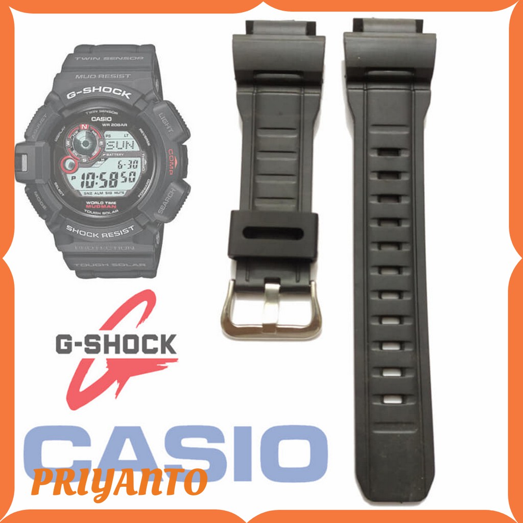 Strap Tali  Rubber Casio G-Shock Mudman 9300 GW-9300 GW 9300 Hitam