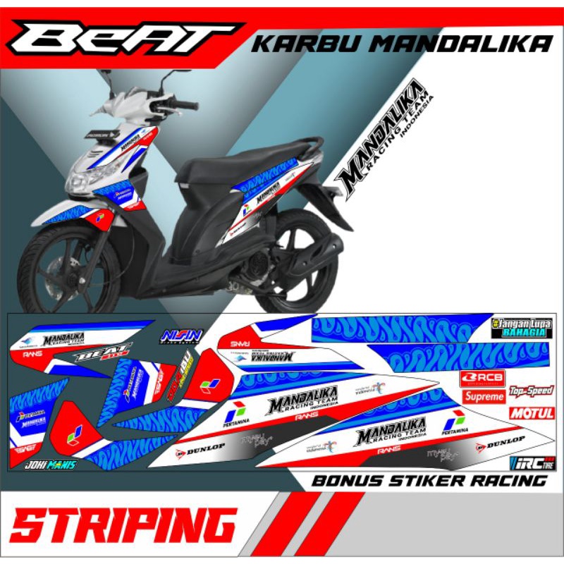 STRIPING HONDA BEAT KARBU MANDALIKA RACING