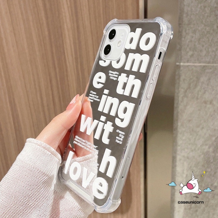 Casing iPhone 11 13 12 Pro MAX 7 8 Plus X XR XS MAX SE 2020 7plus 8plus Motif Tulisan