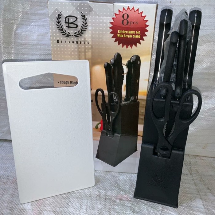 Pisau Set Stainless Dapur Daging Buah Sayur Multifungsi 7in1