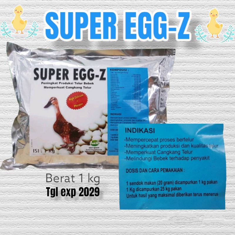 Super egg-z mineral peningkat produksi telur bebek memperkuat cangkang telur isi 1kg