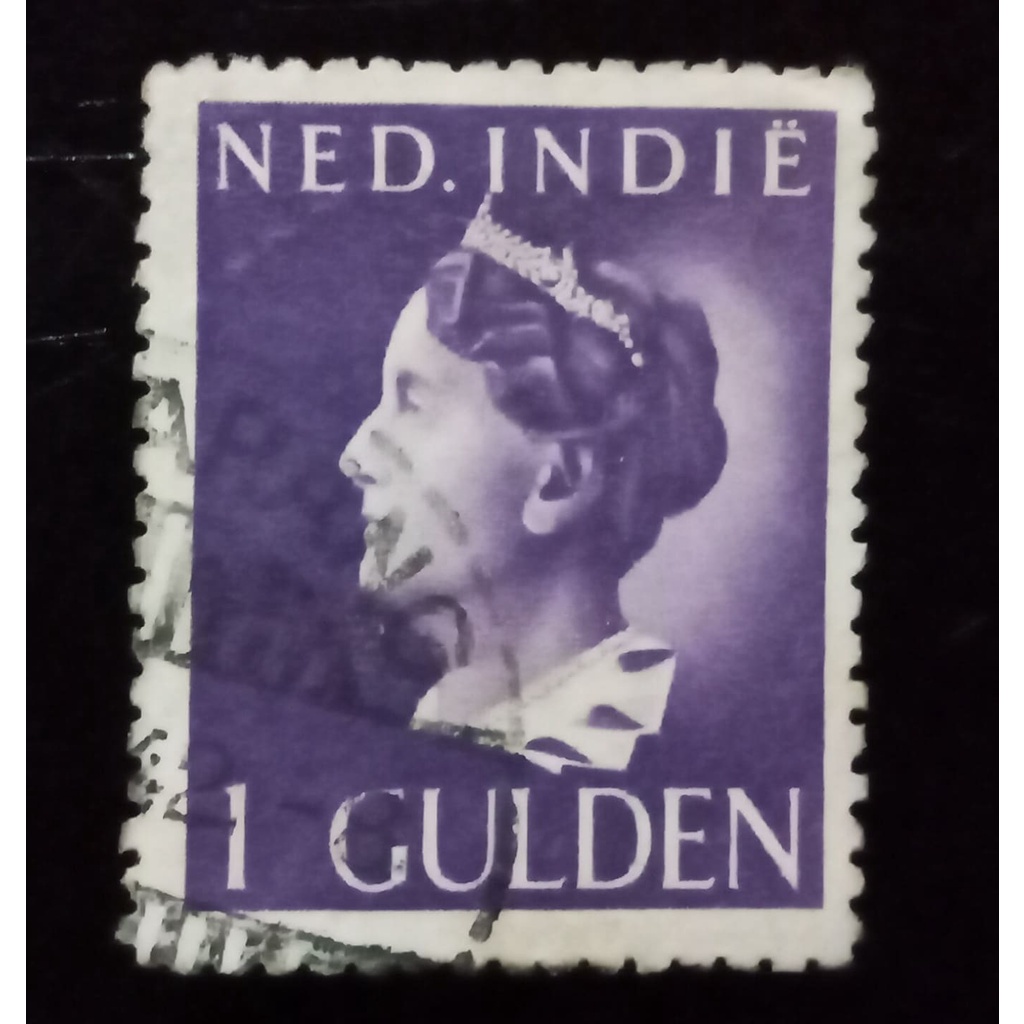 Perangko Nederland Lama/ Nederland Indie/ Ned. Indie 1 Gulden Ratu