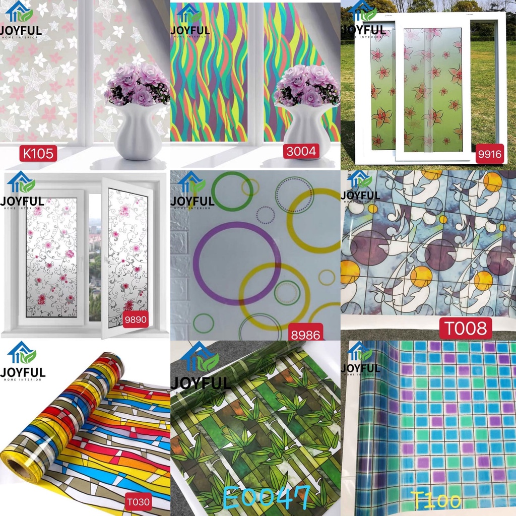 Sticker kaca / Stiker Kaca Film Jendela Rumah 90cmX100cm·High Quality