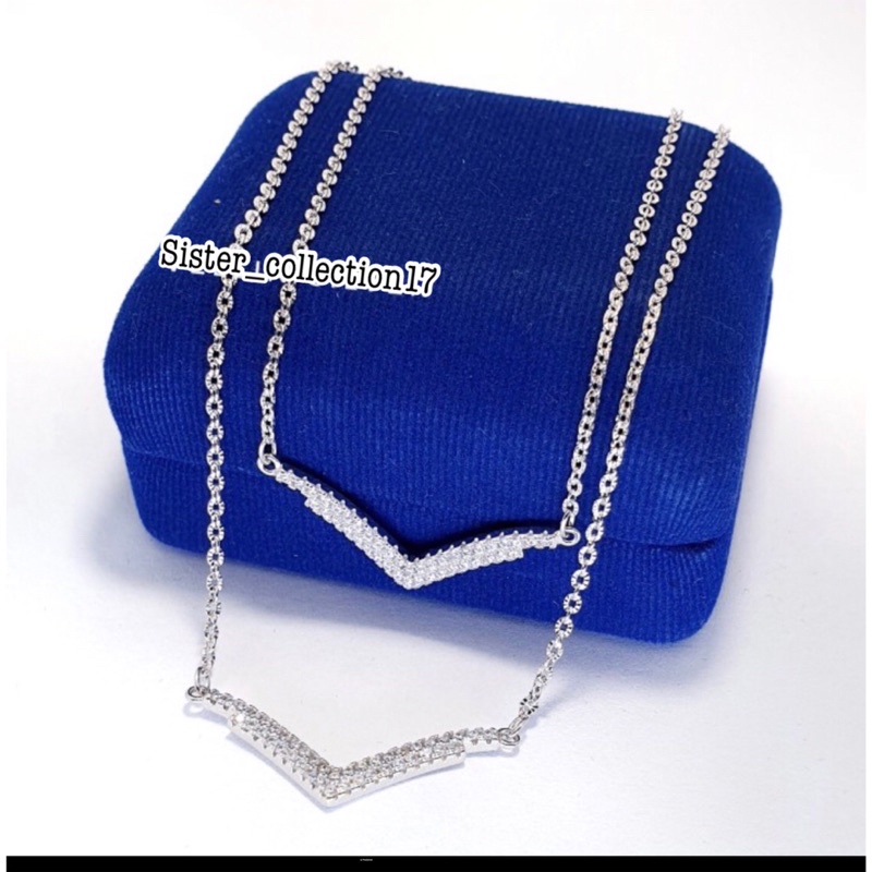 Kalung fuji kalung aurel kalung perak 925 lapis emas putih