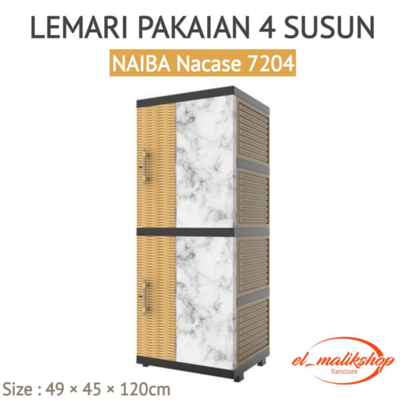 Lemari Plastik Pakaian Naiba Susun 4 Nacase