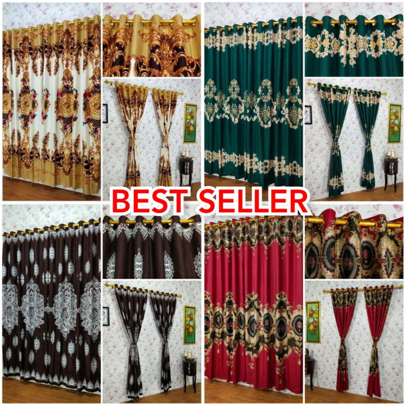 gorden motif - gorden pintu - gorden jendela - gorden  smokring 135 x 220 cm