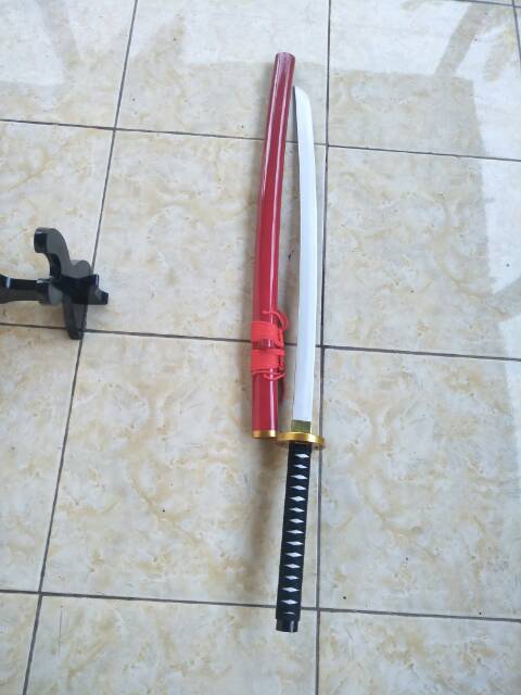 Pedang kayu katana custom pedang anime cosplay