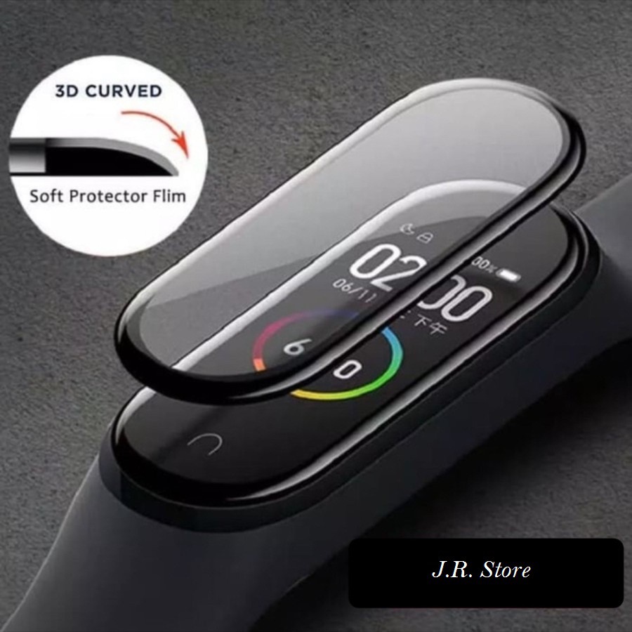 Screen Protector Fiber FULL Cover Miband 5 Anti Gores Xiaomi Mi Band 5