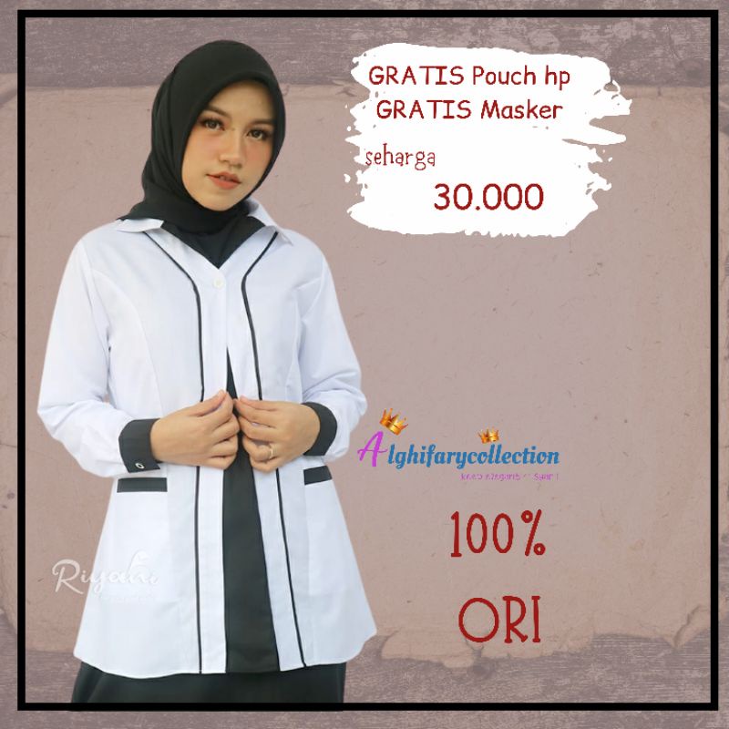 Seragam kerja hitam putih wanita