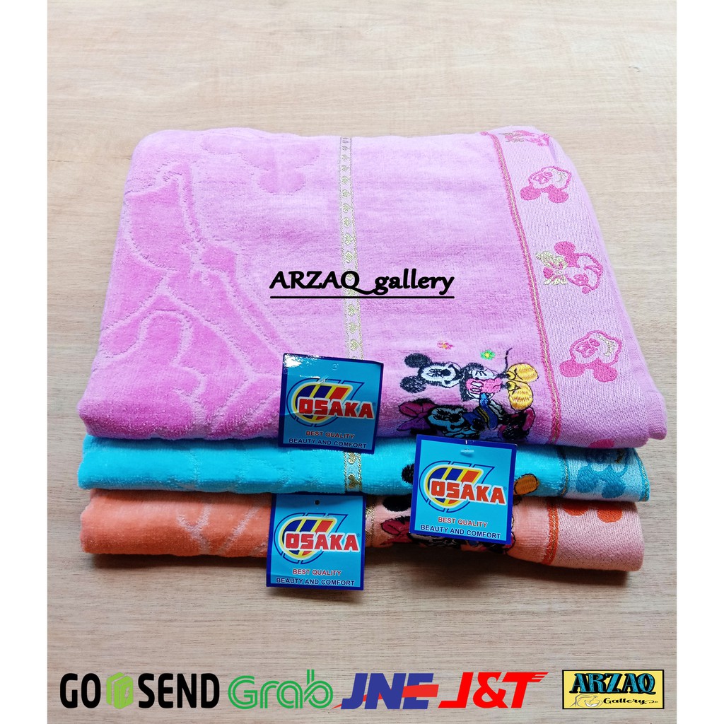 HANDUK MANDI OSAKA JUMBO DEWASA dan ANAK ukuran 100x 50  katun 100 %