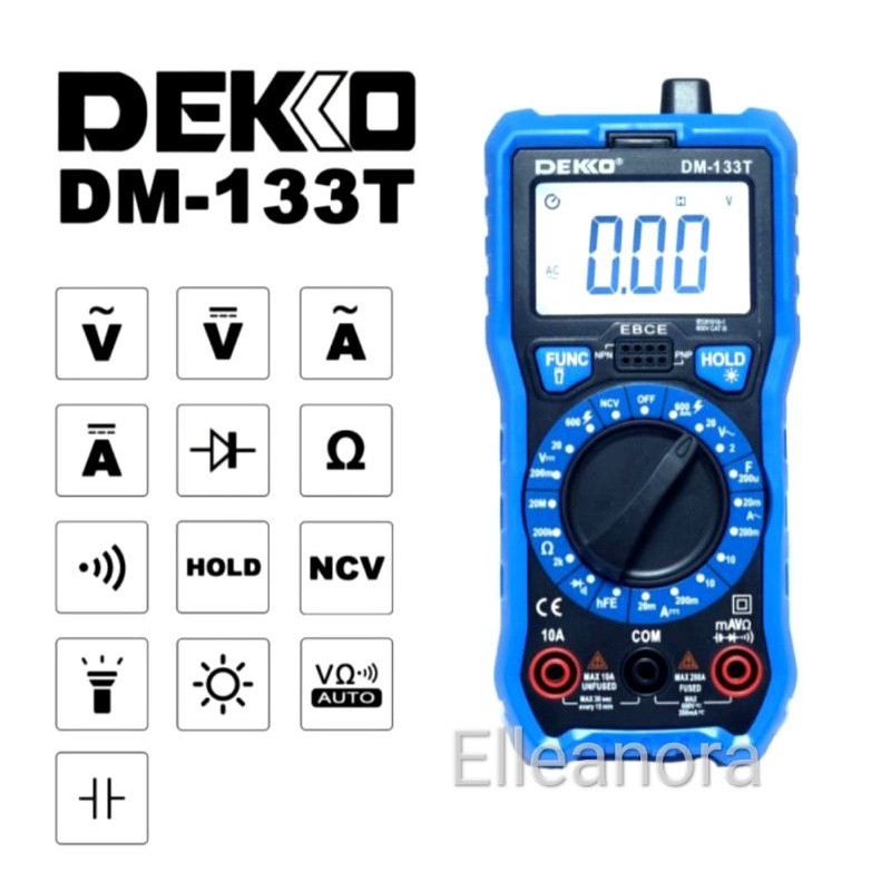 Digital Multimeter Multitester Dekko DM-133T DM 133T Original