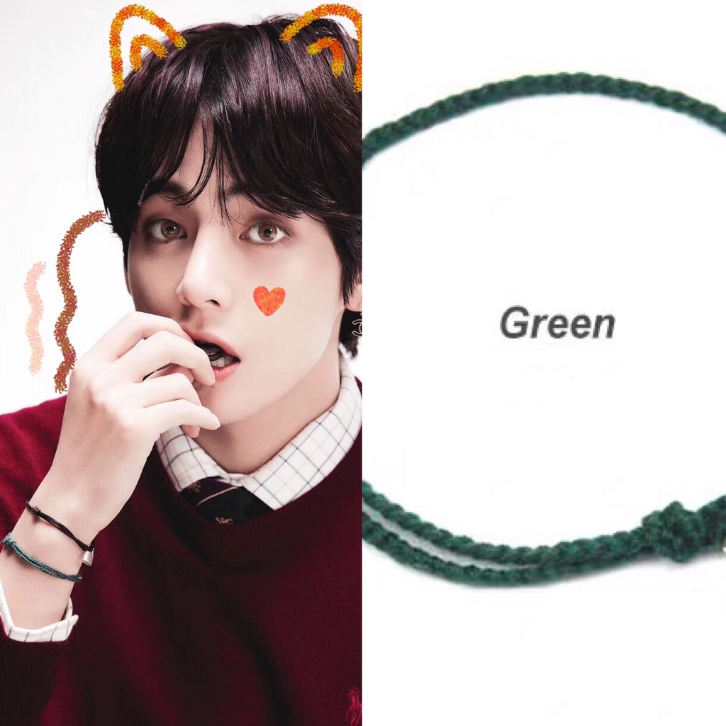 Kpop BTS Bracelet Jungkook V Kim Tae Hyung Hand Rope Hand-woven