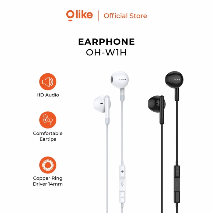HEADSET OLIKE OH-W1H ORIGINAL earphone olike