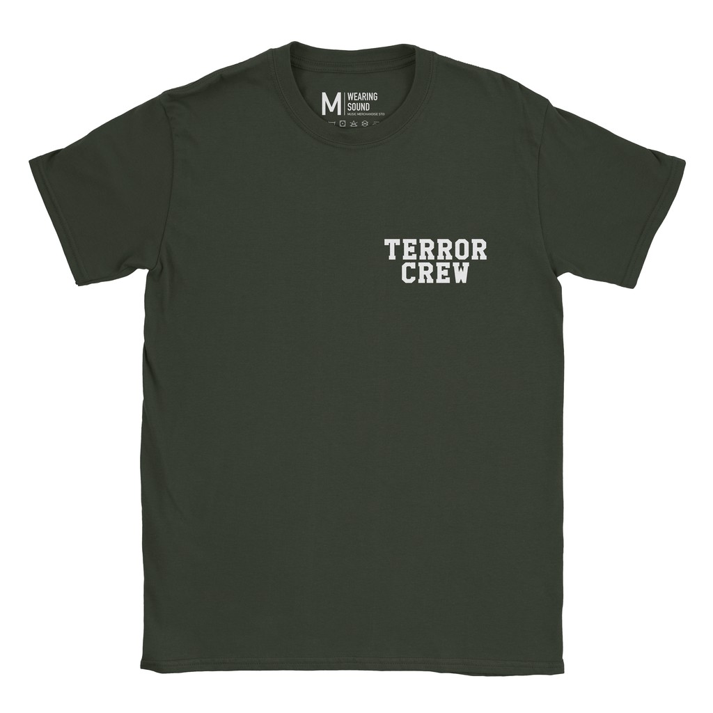 Baju Kaos Band Terror Crew Forest Green