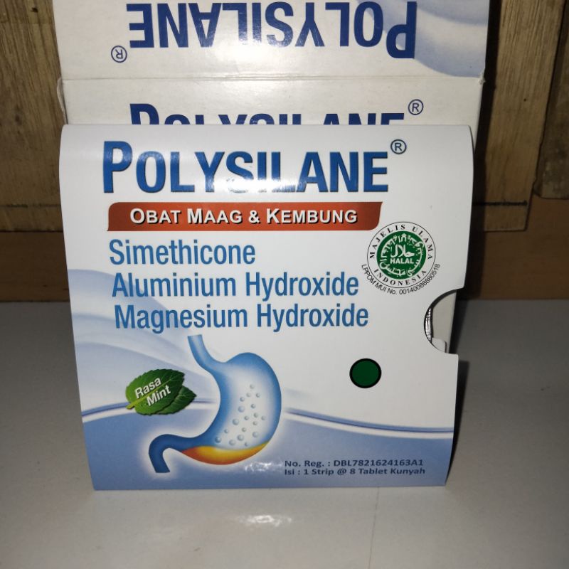 Polysilane tablet Obat Maag &amp; Kembung(1strip)