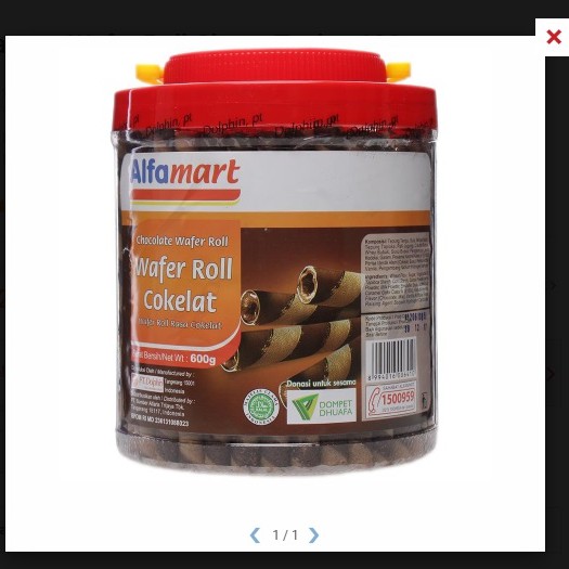 

WAFER ROLL COKLAT 500 gr biskuit astor kaleng