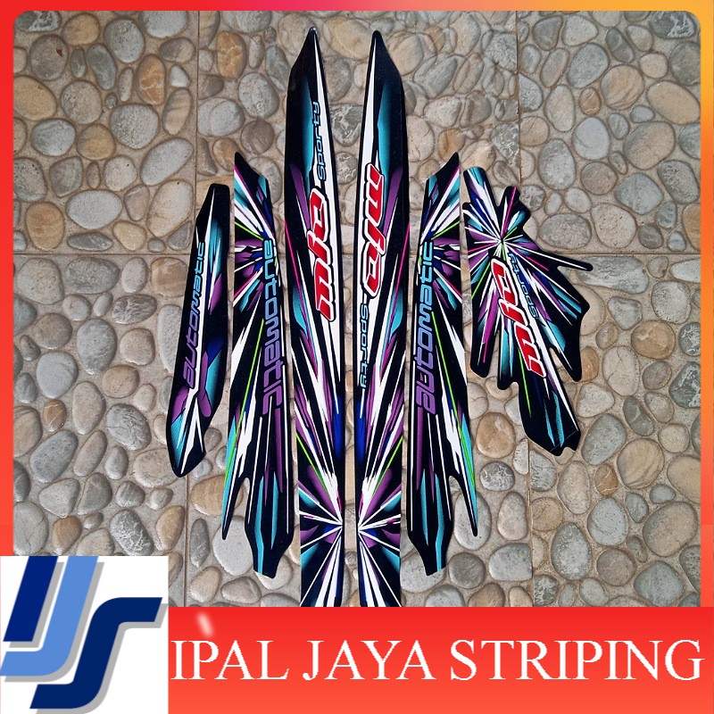 stiker striping motor mio sporty 2008 hitam