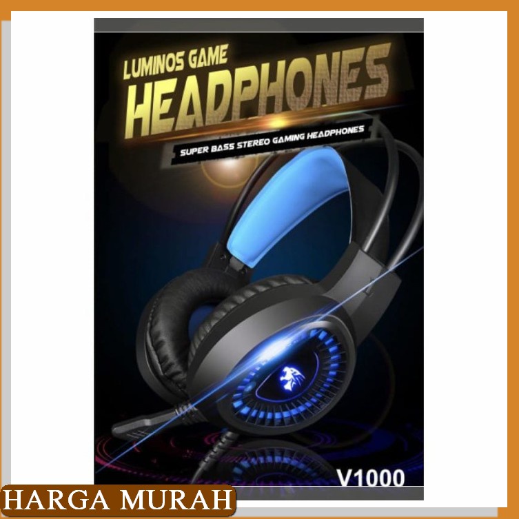 Headphone Extra Bass Earphone Henset Original Hedphone Headset Ga CI823 Headphone Gaming V 1000 - B