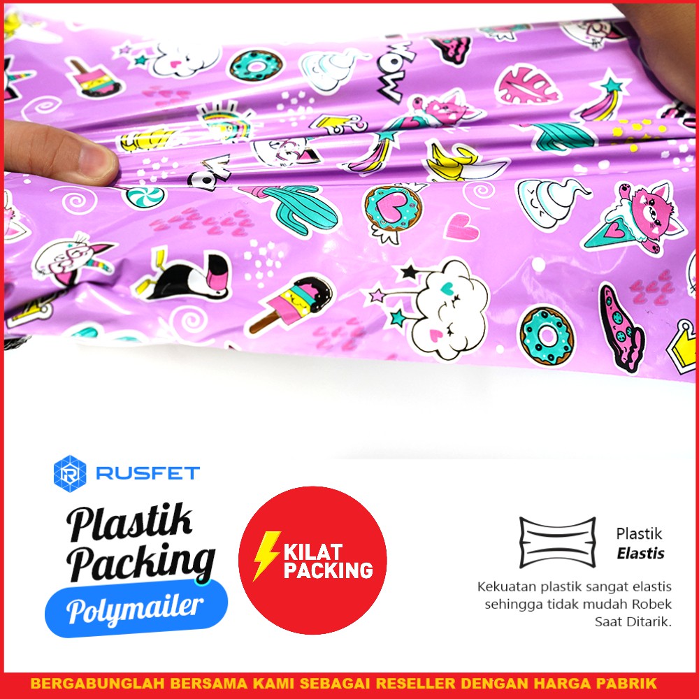 

RB AMPLOP PLASTIK POLYMAILER CANDY ICE (Uk : 20cm x 27cm )PACK