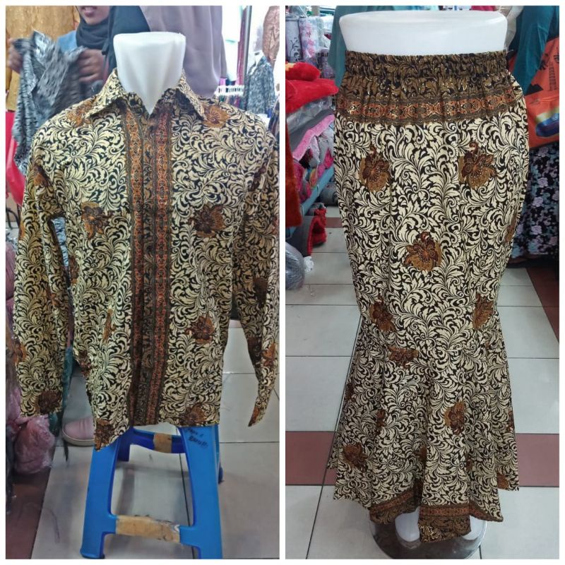 IndahKebaya | 50+ MOTIF / COUPLE ROK DUYUNG DAN KEMEJA PANJANG / COUPLE BATIK KEBAYA / VARIASI WARNA