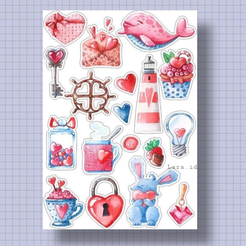 

Stiker Tumbler Asthetic/ Stiker Cute /stiker Journal / stiker diary dan laptop/ tas DLL