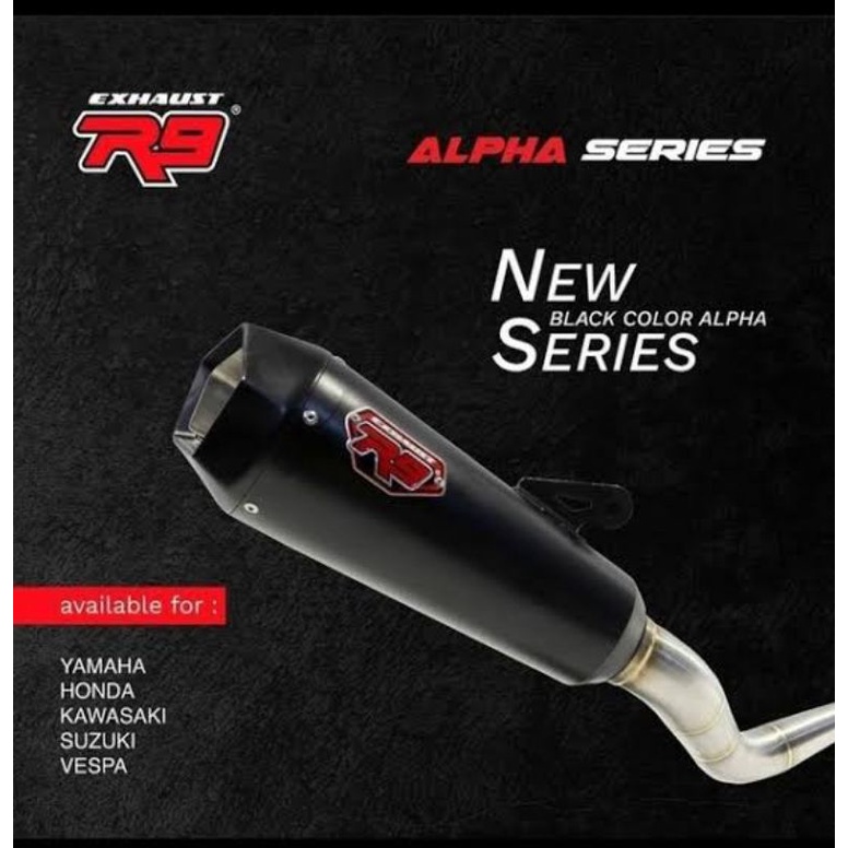 Knalpot R9 Exhaust Alpha Black Series All New Nmax All New Aerox Pcx Adv Vario 125/150
