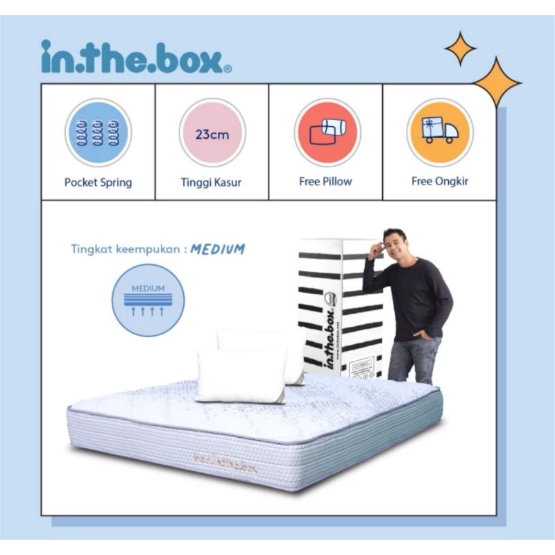 Heboohh Termurah Kasur Spring Bed In The Box ( inthebox ) Queen Size 160x200 Gratis Ongkir