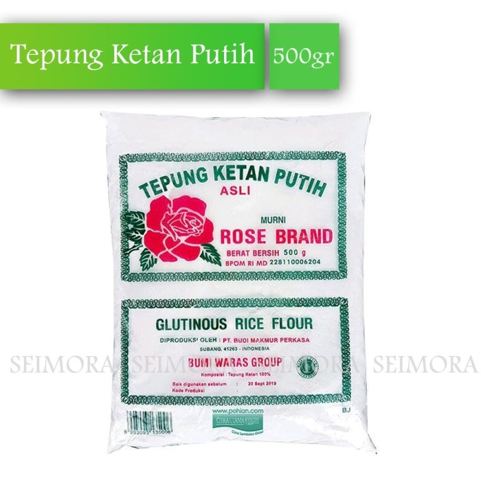 

Ketan-Beras-Tepung- Tepung Ketan Putih Rose Brand 500Gr -Tepung-Beras-Ketan.