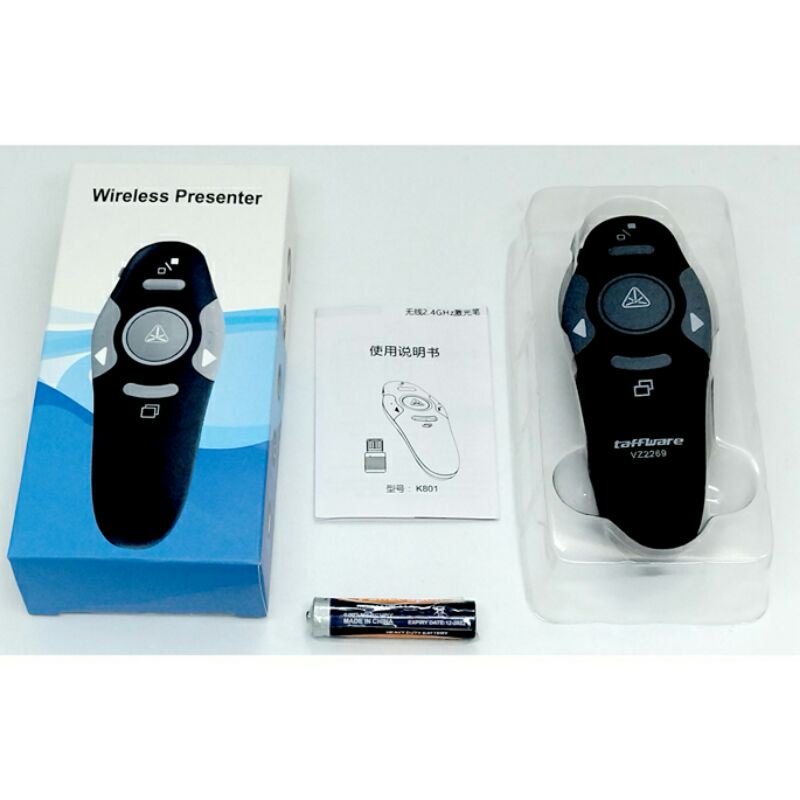 RF Wireless Laser Presenter Model TaffWare k100