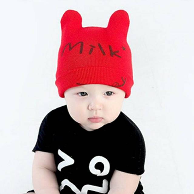 Kupluk Baby Milk/ Topi Bayi Milk/ Topi Bayi Import