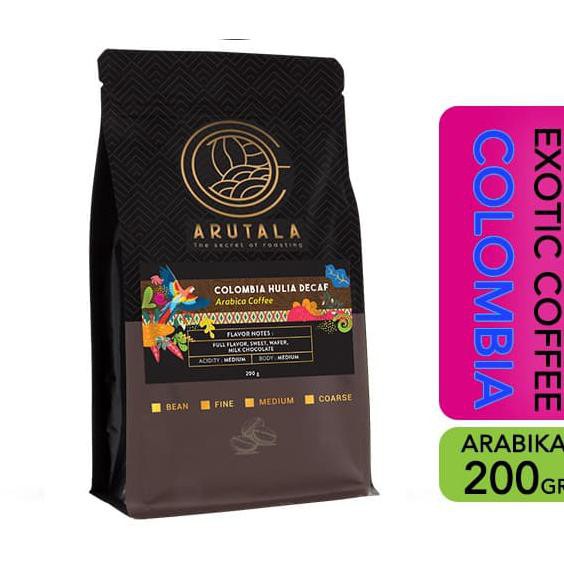 

rx3l arutala kopi colombia decaf arabika 200 gram - biji 7qxj