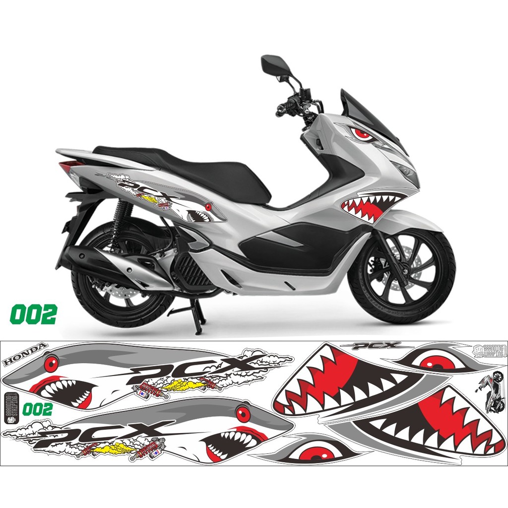 Striping Sticker PCX 150 variasi Shark/Hiu