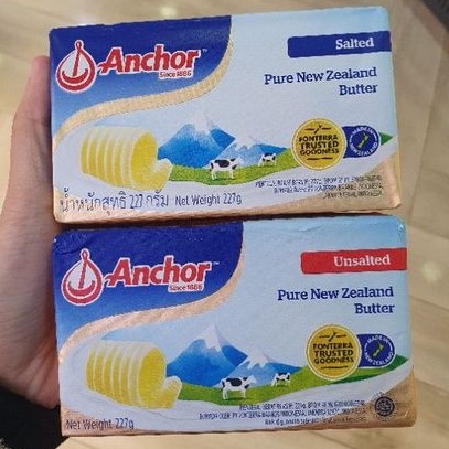 

Anchor Pats Butter UNSALTED / SALTED mentega IMPORT 227gr